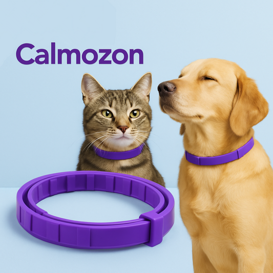 Calmozon, le collier aux phéromones, naturel, calmant et déstressant pour les chiens et les chat