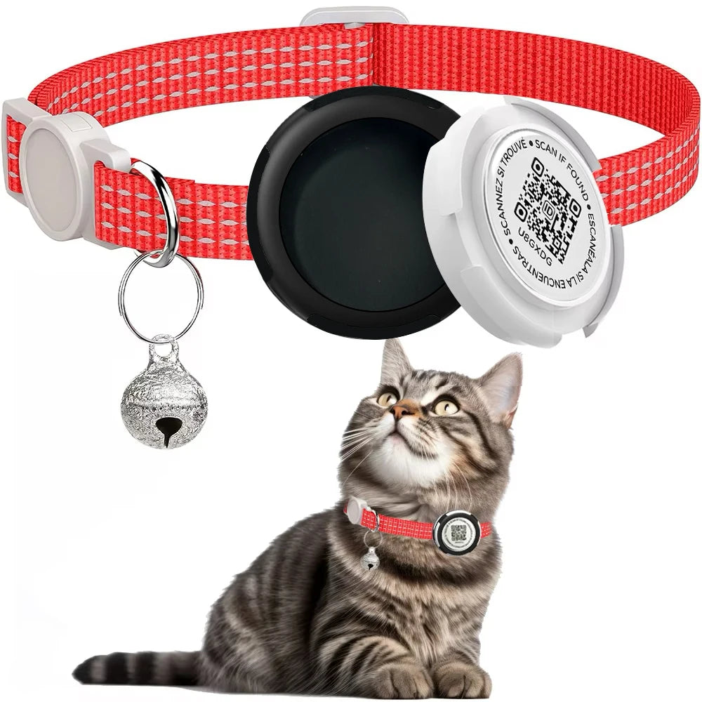 Collier chat AirTag sécurisé – Livraison gratuite et retour offert | Calmozon