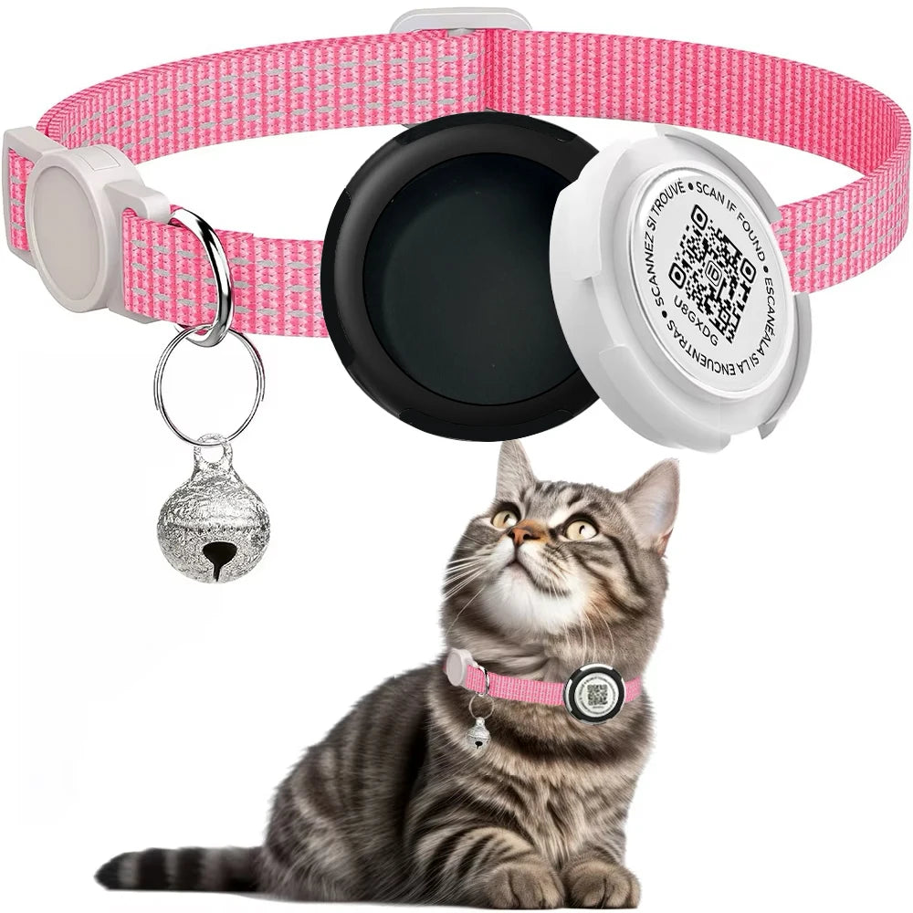 Collier chat AirTag sécurisé – Livraison gratuite et retour offert | Calmozon