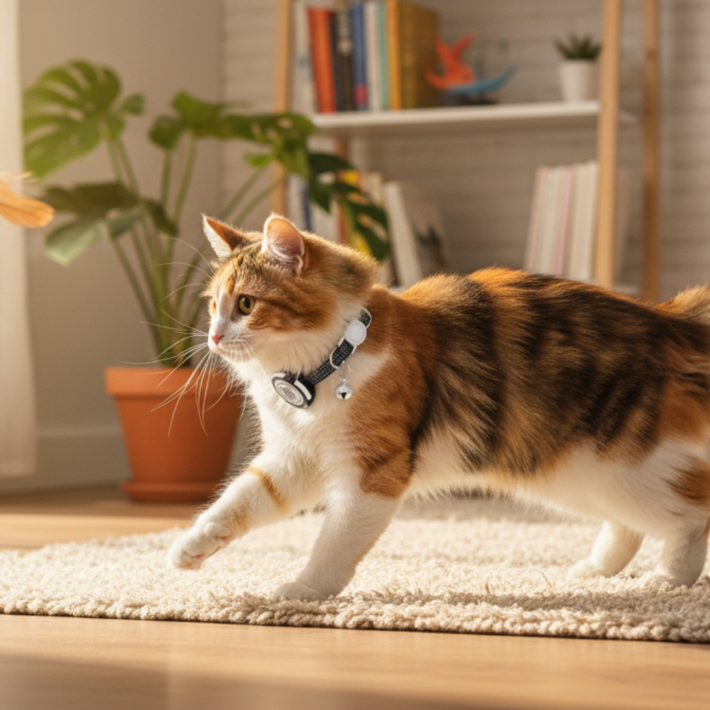 Collier chat AirTag sécurisé – Livraison gratuite et retour offert | Calmozon
