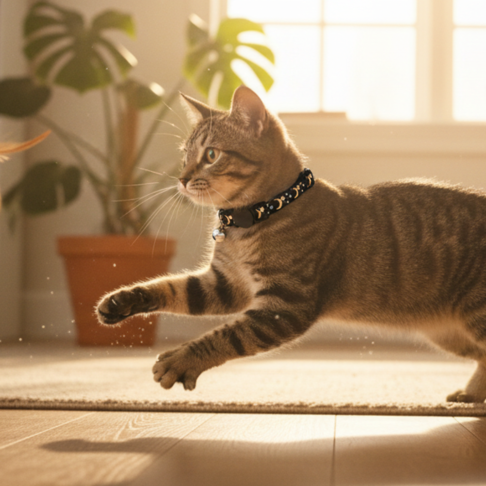 Collier chat réfléchissant – Livraison gratuite et retour offert | Calmozon