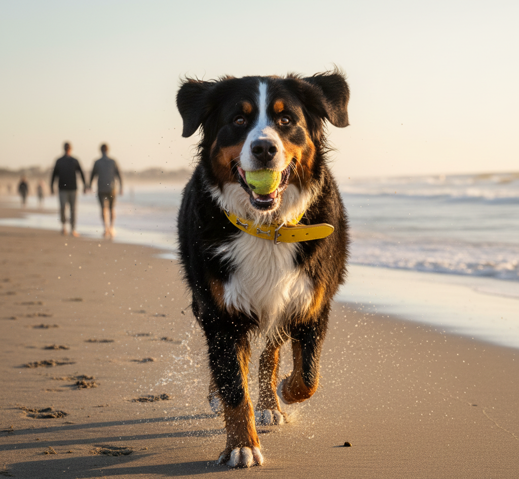 Collier cuir motif os pour chien – Livraison gratuite et retour offert | Calmozon