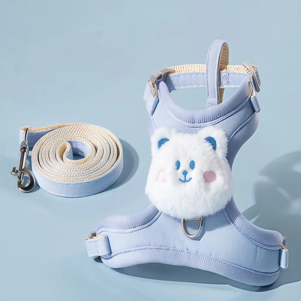 Ensemble de Harnais et Laisse mignon réglable pour chat - livraison gratuite et retour offert – Calmozon