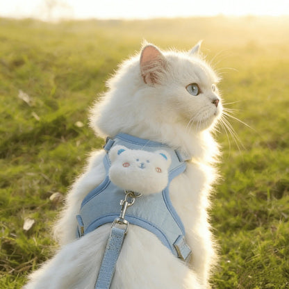 Ensemble de Harnais et Laisse mignon réglable pour chat - livraison gratuite et retour offert – Calmozon